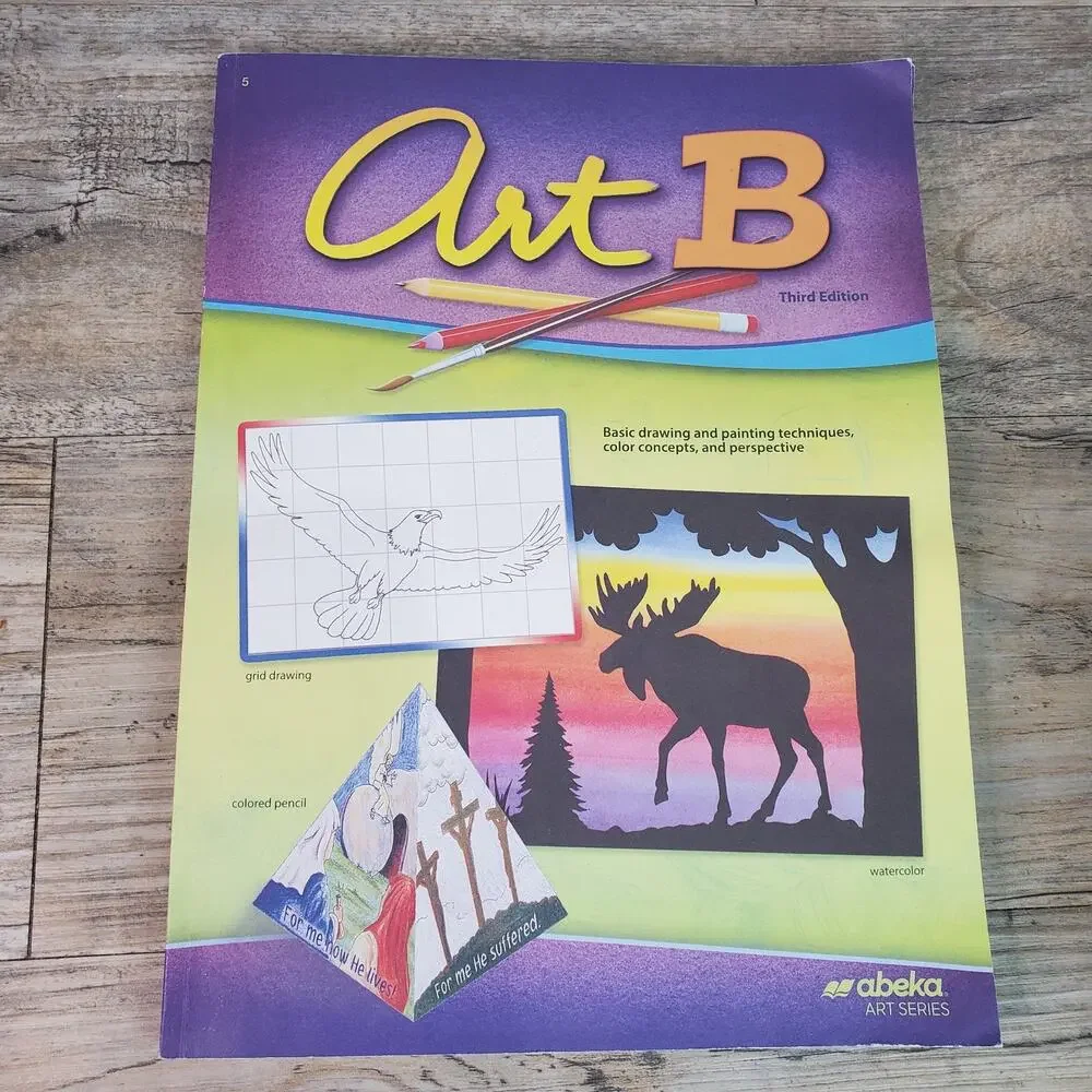 Abeka 5th Grade Art B Textbook 3rd Edition *Missing 1 PG READ* Home School Craft